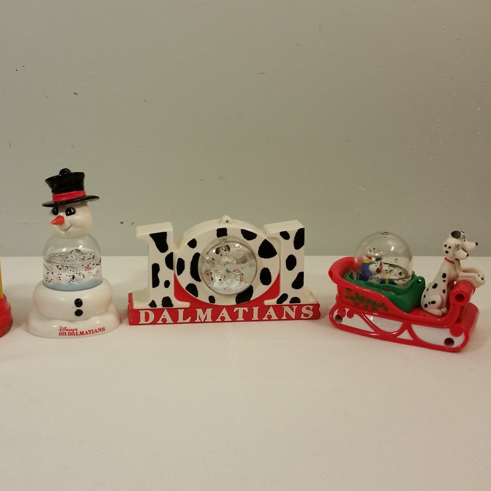 Disney Snow Dome Globe 101 Dalmatians McDonalds 1996 -Complete Set of 4